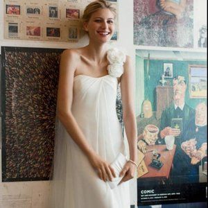 GALINA One Shoulder Chiffon Wedding Dress